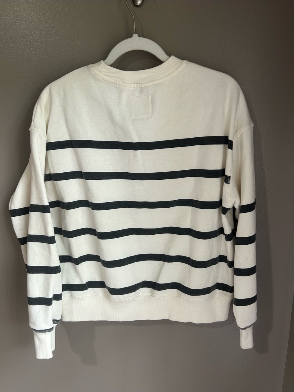 NY Embo Stripe Pullover Sweatshirt - Off White - Lazy Sunday - Picture 13 of 14